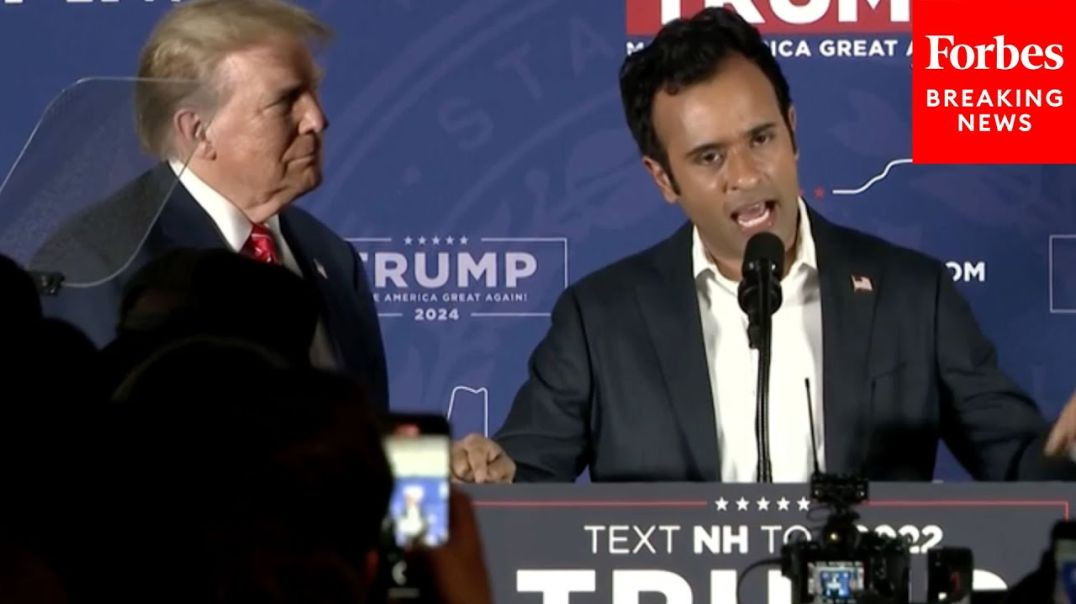 Vivek Ramaswamy Joins Trump Onstage At Pre-Primary New Hampshire Rally